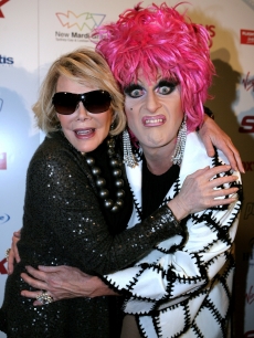 Joan Rivers and Mitzi Macintosh attend the 2009 Mardi Gras in Sydney