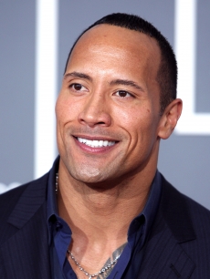 Dwayne Johnson arrives at the 51st Annual Grammy Awards in LA