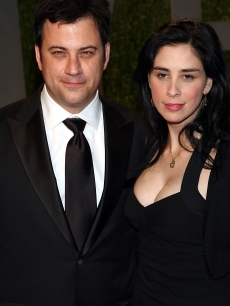 Jimmy Kimmel and Sarah Silverman arrive at the 2009 Vanity Fair Oscar party