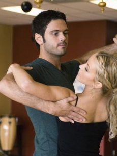 Chuck Wicks and Julianne Hough rehearse
