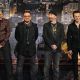 U2 poses on the ‘Late Show With David Letterman’ set on Wednesday, March 4, 2009