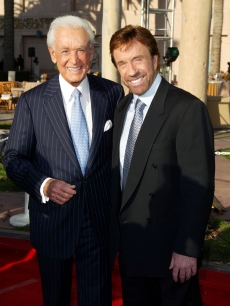 Bob Barker and Chuck Norris in 2004