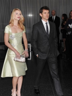Claire Danes and fiance Hugh Dancy attend the premiere of ‘Valentino: The Last Emperor’ at The Museum of Modern Art on Tuesday, March 17, 2009 in New York