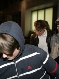 Micheal Richard Antonio Neeson and his brother Daniel Jack Neeson sons of Natasha Richardson and Liam Neeson leave Lenox Hill Hospital in New York early Wednesday morning