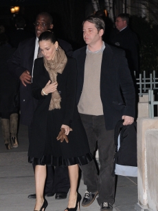 Sarah Jessica Parker and Matthew Broderick leave a memorial service for Natasha Richardson on Friday, May 20