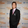 Clay Aiken shows off a patriotic tie at the 20th Annual GLAAD Media Awards at the Marriott Marquis in New York