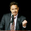 Robert Downey Jr. introduces a clip of his upcoming film ‘Sherlock Holmes’ at the Paris Las Vegas during ShoWest, March 31, 2009