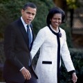 President Barack Obama and wife Michelle in Maryland before leaving for London on March 31, 2009
