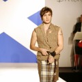 Ed Westwick walking the ‘Dressed To Kilt’ runway