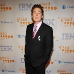 Clay Aiken shows off a patriotic tie at the 20th Annual GLAAD Media Awards at the Marriott Marquis in New York
