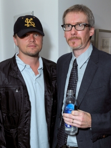 Leonardo DiCaprio and Todd Schorr attend Todd Schorr The World We Live In’ solo art exhibition hosted by David Arquette at the Merry Karnowsky Gallery on March 28, 2009 in Los Angeles, California