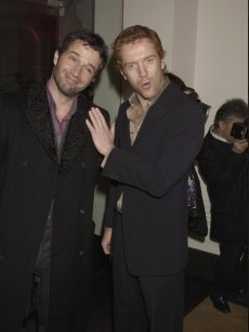 James Purefoy and Damien Lewis attend the Armani Fashion Show Closing Gala, held at the Royal Academy in London, on February 12th 2004