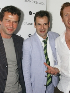 James Purefoy, Jonny Lee Miller and Damian Lewis attend Miller’s Motorola Grand Classics Screening of ‘Singin’ In The Rain’ at the Electric Cinema on July 11, 2005 in London, England