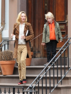 Uma Thurman and son Levon Hawke head out for the day in New York