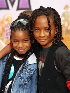 Willow and Jaden Smith arrive to the premiere of ‘Hannah Montana The Movie’ in LA