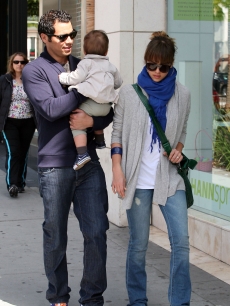 Cash Warren, daughter Honor Warren and Jessica Alba sighting in Beverly Hills