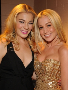 LeAnn Rimes and Kellie Pickler pose backstage during the 44th annual Academy Of Country Music Awards held at the MGM Grand