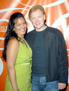 David Caruso and Liza Marquez at the celebration for the 100th episode of ‘CSI Miami’
