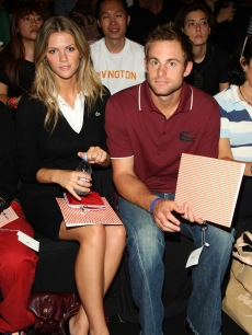 Brooklyn Decker and Andy Roddick attend the Lacoste Spring 2009 fashion show during Mercedes-Benz Fashion Week at The Tent in Bryant Park on September 6, 2008