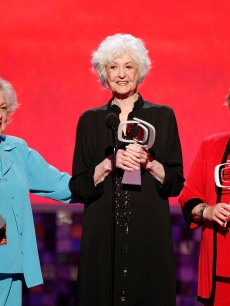 Betty White, Bea Arthur, and Rue McClanahan accept the Pop Culture Award onstage during the 6th annual ‘TV Land Awards’ held at Barker Hangar on June 8, 2008 in Santa Monica, California
