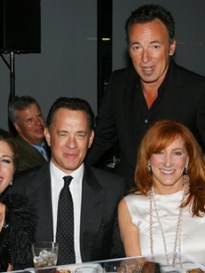 Rita Wilson, Tom Hanks, Bruce Springsteen and Patti Scialfa attend the Film Society of Lincoln Center event that honored Tom Hanks with the Chaplin Award