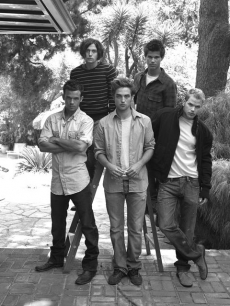 Jackson Rathbone, Taylor Lautner, Cam Gigandet, Robert Pattinson, and Kellan Lutz (from top left to bottom right)