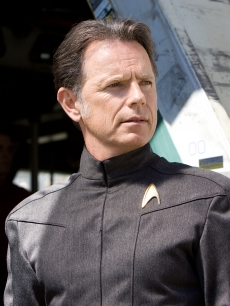Bruce Greenwood in a scene for Star Trek