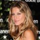 Gisele Bundchen smiles as she launches her new shoe line, April 22, 2009
