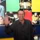 Leonard Nimoy gives the Vulcan salute
