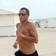 Lance Armstrong runs on South Beach on August 9, 2006 in Miami Beach, Florida