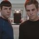 Chris Pine and Zachary Quinto in a scene for Star Trek