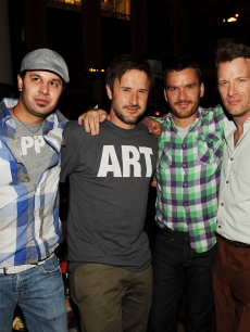 Navin Marang, David Arquette, Balthazar Getty and Thomas Jane at TAO Asian Bistro and Nightclub at the Venetian