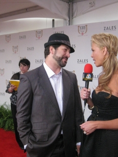 Nancy O’Dell interviews Joey Fatone at the Kentucky Derby