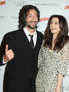 Adrien Brody and Rachel Weisz attend a screening of ‘The Brothers Bloom’ hosted by The Cinema Society with Thakoon and Nars at the Tribeca Grand Screening Room on May 7, 2009 in New York City
