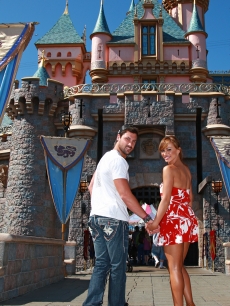 Maksim Chmerkovskiy and Karina Smirnoff visit Disneyland, May 8, 2009