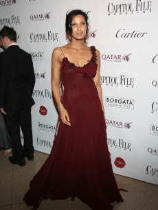 Padma Lakshmi walks the red carpet during the White House Correspondents’ dinner after party