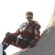 Robert Downey Jr. in costume on the set of ‘Iron Man 2’