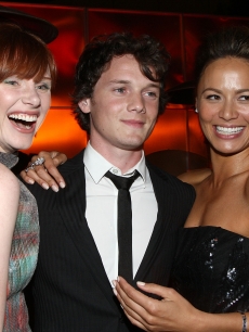 Bryce Dallas Howard, actor Anton Yelchin and actress Moon Bloodgood attend the after party for Warner Bros. Pictures’ ‘Terminator Salvation on May 14, 2009 in Hollywood