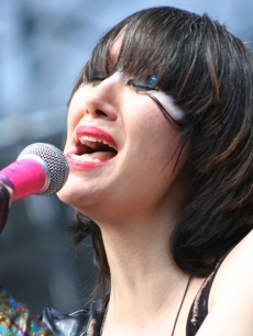 Karen O from the Yeah Yeah Yeahs performs at the KROQ Weenie Roast, May 16, 2009, Irvine, Calif.