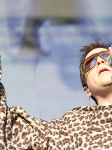 Rivers Cuomo of Weezer at the KROQ Weenie Roast, May 16, 2009, Irvine, Calif.