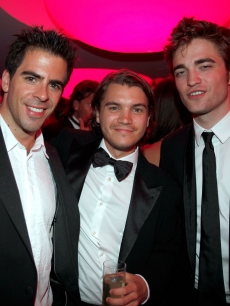 Eli Roth, Emile Hirsch and Robert Pattinson during the amfAR Cinema Against AIDS 2009 benefit after party at the Hotel du Cap during the 62nd Annual Cannes Film Festival