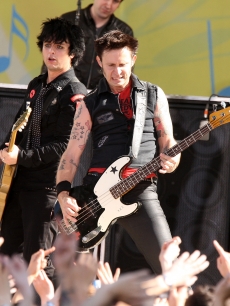 Green Day rocks out on ABC’s ‘Good Morning America’ at Rumsey Playfield, Central Park on May 22, 2009 in New York City
