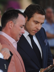 David Furnish and David Walliams attend the Amber Fashion Show and Auction held at the Meridien Beach Plaza on May 22, 2009 in Monte Carlo, Monaco