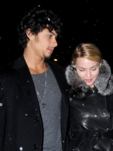 Madonna and model Jesus Luz are seen on the streets of Manhattan on March 1, 2009 in New York City