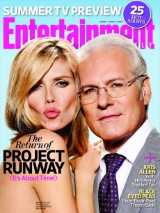 ‘Project Runway’ stars Heidi Klum and Tim Gunn pose on the cover of Entertainment Weekly