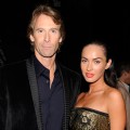 Michael Bay and Megan Fox are seen backstage at the 18th Annual MTV Movie Awards on May 31, 2009 in Los Angeles