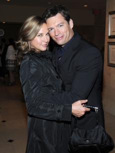 Jill Goodacre and husband Harry Connick Jr. at the opening of the Patrick Melville Salon in NYC on May 28, 2009