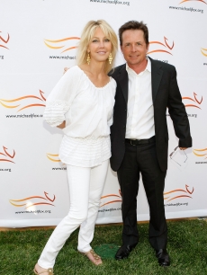 Heather Locklear and Actor Michael J. Fox attend Michael J. Fox Foundation For Parkinson’s Research Summer Lawn Party held at a Private Residence on May 30, 2009 in Topanga, California