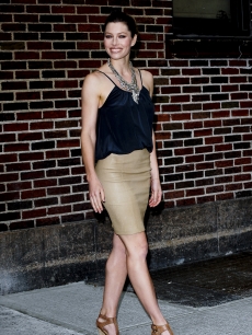 Jessica Biel visits the ‘Late Show With David Letterman’ at Ed Sullivan Theater on June 3, 2009 in New York City