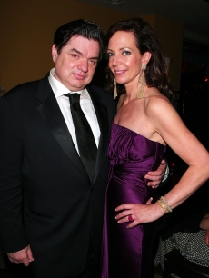 Oliver Platt and Allison Janney strike a pose at the 63rd Annual Tony Awards after party on June 7, 2009 in New York City